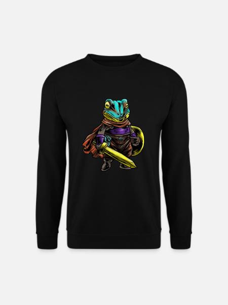 Ritter Frosch Schild Krieger Schwert Cavalier Geschenk - Unisex Pullover - Schwarz