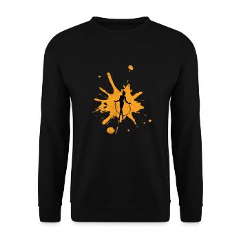 Hula-Hoop-Mädchen-Hooping Tanzen-Übungs-Rotations-Geschenk - Unisex Pullover - Schwarz - Vorne - Alina (178cm) & Michal (187cm)
