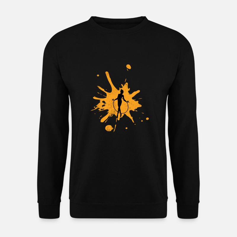 Hula-Hoop-Mädchen-Hooping Tanzen-Übungs-Rotations-Geschenk - Unisex Pullover - Schwarz