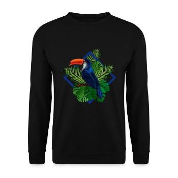 Toucan Tucan Tropical Bird Cool Jungle Animal Gift - Sweat-shirt Unisexe - noir - Devant - Alina (178cm) & Michal (187cm)