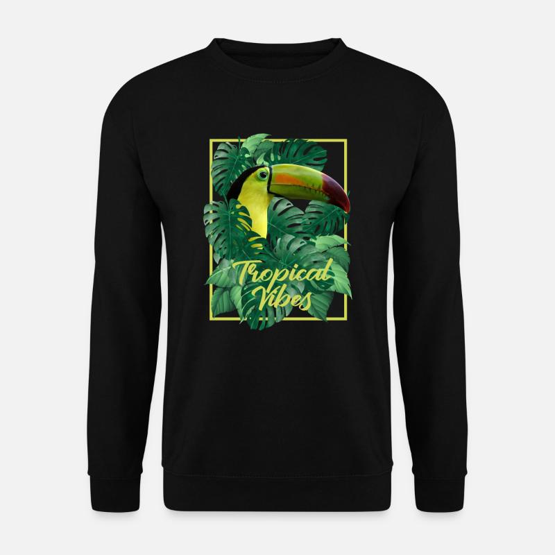 Toucan Tucan tropisches Vogel-cooles Dschungel-Tiergeschenk - Unisex Pullover - Schwarz
