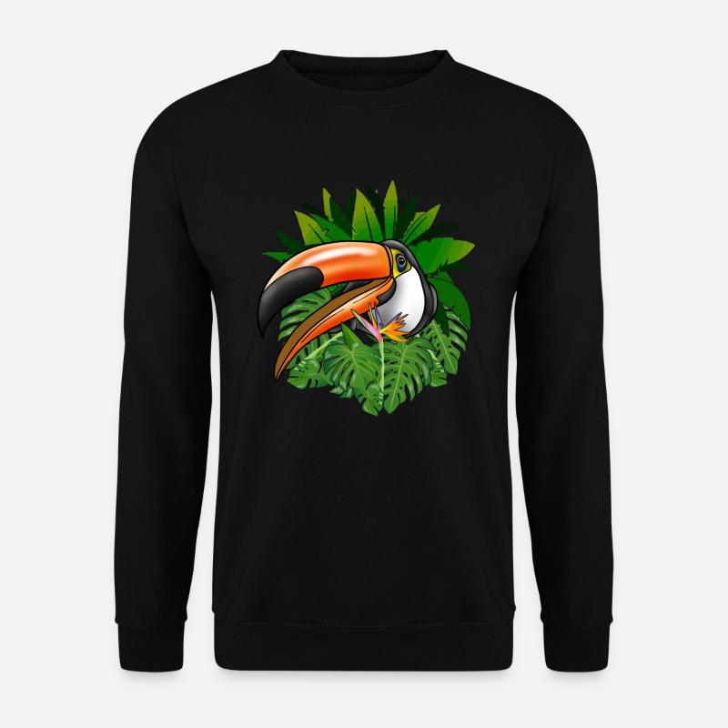 Toucan Tucan tropisches Vogel-cooles Dschungel-Tiergeschenk - Unisex Pullover - Schwarz