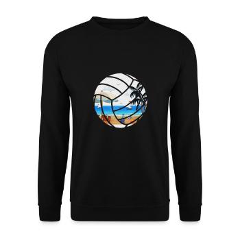 Beach Volleyball Sport Team Game Cool Gift - Unisex Sweatshirt - black - Front - Alina (178cm) & Michal (187cm)