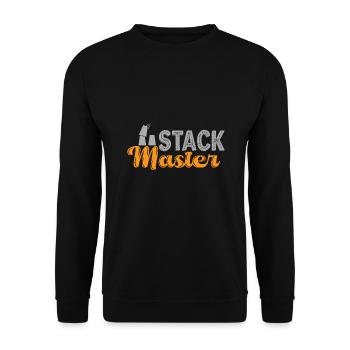 Sport Stack Master Game Player Sports Hobby Gift - Unisex Sweatshirt - black - Front - Alina (178cm) & Michal (187cm)