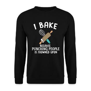 Baker Cool Baking Funny Dread Bake Perfect Gift - Sweat-shirt Unisexe - noir - Devant - Alina (178cm) & Michal (187cm)