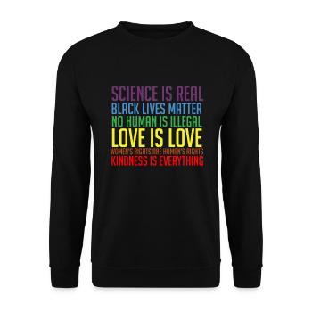 Gay Pride Lesbian Love Right Bisexual Perfect Gift - Sweat-shirt Unisexe - noir - Devant - Alina (178cm) & Michal (187cm)