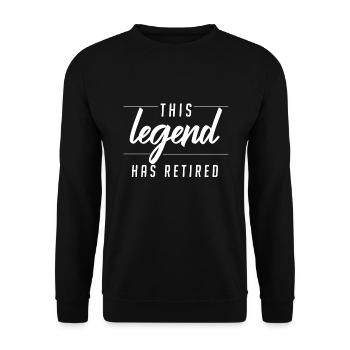 Retirement Funny Retired Pension Perfect Gift - Unisex Sweatshirt - black - Front - Alina (178cm) & Michal (187cm)