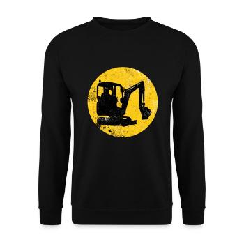 Excavator Power Shovel Toddler Digger Boys Gift - Unisex Sweatshirt - black - Front - Alina (178cm) & Michal (187cm)