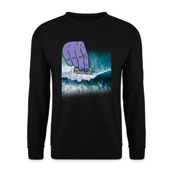 Cocaine Coke Coca Line Blow Drug Sniff Snort Gift - Unisex Sweatshirt - black - Front - Alina (178cm) & Michal (187cm)