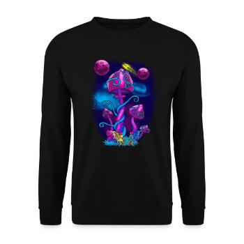 Psychedelic Magic Muschrooms Trippy Shrooms Cadeau - Sweat-shirt Unisexe - noir - Devant - Alina (178cm) & Michal (187cm)