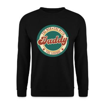 Daddy the man the myth the legend quote humor - Unisex Sweatshirt - black - Front - Alina (178cm) & Michal (187cm)