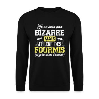 Fourmi Fourmis Fourmiculture Insecte Cadeau Humour - Sweat-shirt Unisexe - noir - Devant - Alina (178cm) & Michal (187cm)