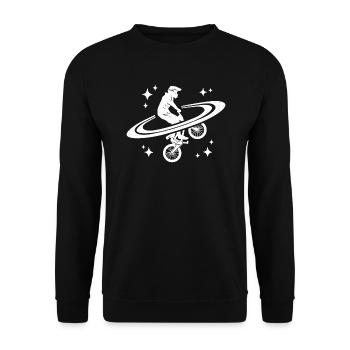 BMX Bike Rider Cascade graphique BMX - Sweat-shirt Unisexe - noir - Devant - Alina (178cm) & Michal (187cm)