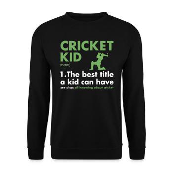 Sport Kid Définition Cricket - Sweat-shirt Unisexe - noir - Devant - Alina (178cm) & Michal (187cm)