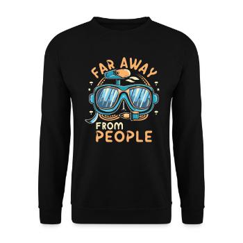 Tauchen - Unisex Pullover - Schwarz - Vorne - Alina (178cm) & Michal (187cm)