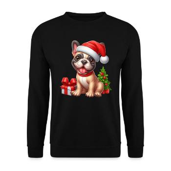 French Bulldog Gifts - Unisex Sweatshirt - black - Front - Alina (178cm) & Michal (187cm)