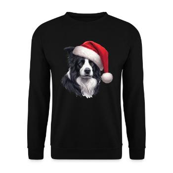 Border Collie Geschenke - Unisex Pullover - Schwarz - Vorne - Alina (178cm) & Michal (187cm)