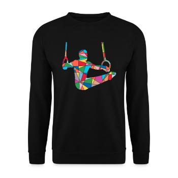 Gymnasts Gymnastics Ring Gymnastics Boys Men Gymnastics - Unisex Sweatshirt - black - Front - Alina (178cm) & Michal (187cm)