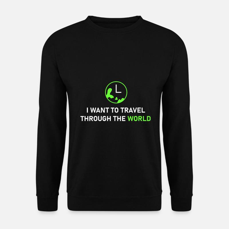 weltweite Reise - Unisex Pullover - Schwarz
