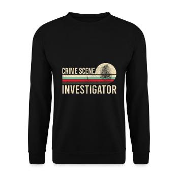 Forensic Technician Crime Scene Investigator Forensic Sentence - Unisex Sweatshirt - black - Front - Alina (178cm) & Michal (187cm)