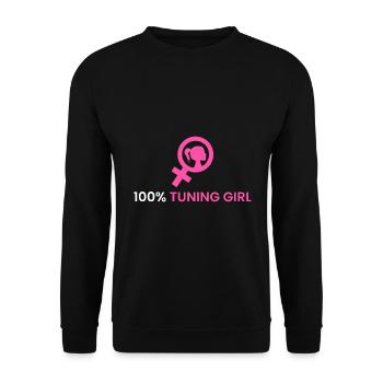 100% Tuning Girl - Unisex Sweatshirt - black - Front - Alina (178cm) & Michal (187cm)