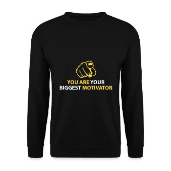 You are your biggest motivator - Unisex Sweatshirt - black - Front - Alina (178cm) & Michal (187cm)