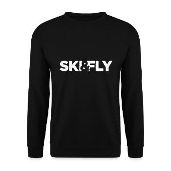 SKI&FLY white - Unisex Sweatshirt - black - Front - Alina (178cm) & Michal (187cm)