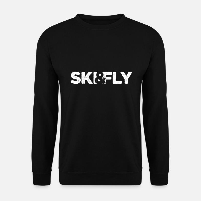 SKI&FLY white - Unisex Sweatshirt - black