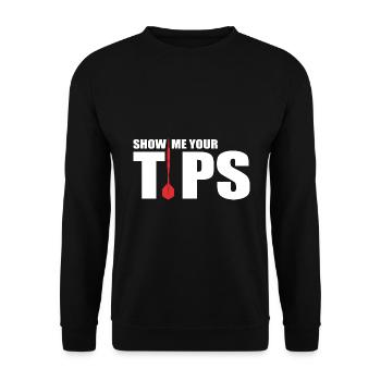 Drôle de fléchettes idée cadeau pour les joueurs de fléchettes fléchettes - Sweat-shirt Unisexe - noir - Devant - Alina (178cm) & Michal (187cm)