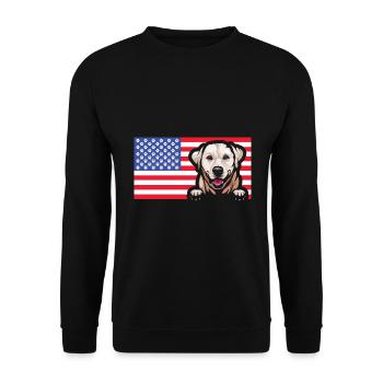 Labrador Gift Idea for Labrador Retriever Dog - Unisex Sweatshirt - black - Front - Alina (178cm) & Michal (187cm)