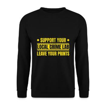 Forensic Technician Crime Scene Investigator Forensic Sentence - Unisex Sweatshirt - black - Front - Alina (178cm) & Michal (187cm)