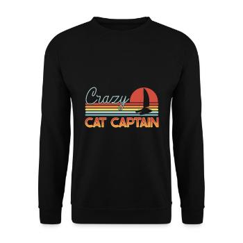Catamaran Captain Sailing Sailboat - Unisex Sweatshirt - black - Front - Alina (178cm) & Michal (187cm)