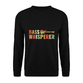 For best Bass Player BASSIST QUOTE Bass Whisperer - Unisex Pullover - Schwarz - Vorne - Alina (178cm) & Michal (187cm)
