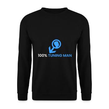 100% tuning man - Unisex Sweatshirt - black - Front - Alina (178cm) & Michal (187cm)