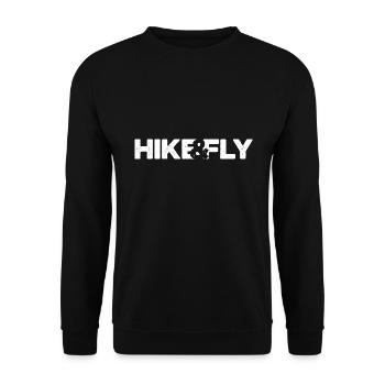 HIKE&FLY white - Unisex Sweatshirt - black - Front - Alina (178cm) & Michal (187cm)