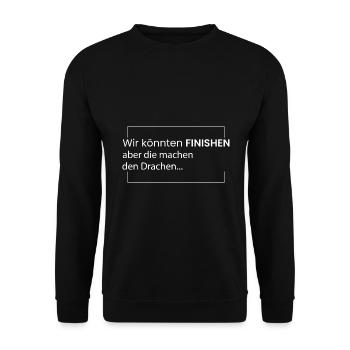 Wenn wir hätten gewinnen können... - Unisex Pullover - Schwarz - Vorne - Alina (178cm) & Michal (187cm)