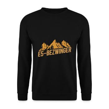 Alpenüberquerung Oberstdorf Meran E5 Fernwanderweg - Unisex Pullover - Schwarz - Vorne - Alina (178cm) & Michal (187cm)