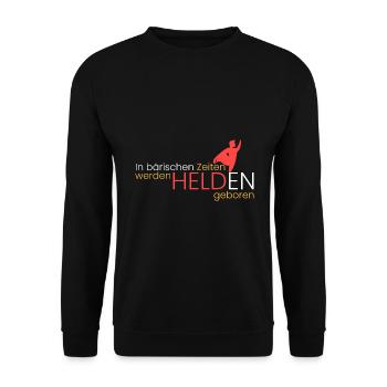 Becoming heroes in the bearish - Unisex Sweatshirt - black - Front - Alina (178cm) & Michal (187cm)
