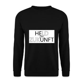 Held der Zukunft - Unisex Pullover - Schwarz - Vorne - Alina (178cm) & Michal (187cm)