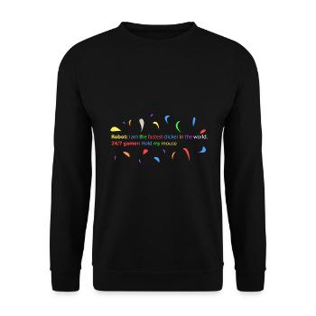 Joueurs 24h/24 et 7j/7 contre des robots - Sweat-shirt Unisexe - noir - Devant - Alina (178cm) & Michal (187cm)