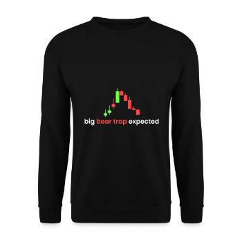 Big bear expected - Unisex Sweatshirt - black - Front - Alina (178cm) & Michal (187cm)
