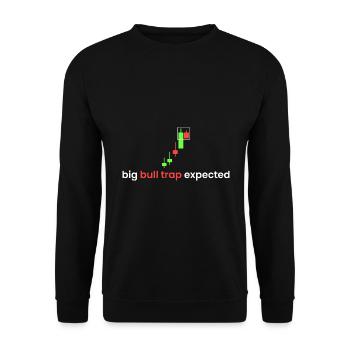 Big bull expected - Unisex Sweatshirt - black - Front - Alina (178cm) & Michal (187cm)