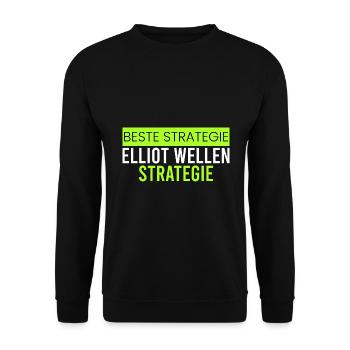 Elliot Wellen Strategie - Unisex Pullover - Schwarz - Vorne - Alina (178cm) & Michal (187cm)