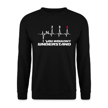 Vous ne comprendriez pas 4 vitesses - Sweat-shirt Unisexe - noir - Devant - Alina (178cm) & Michal (187cm)