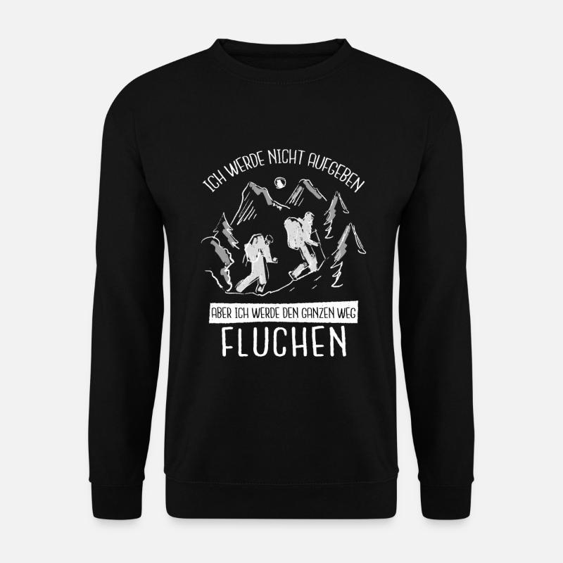 Wandern und fluchen - Unisex Pullover - Schwarz
