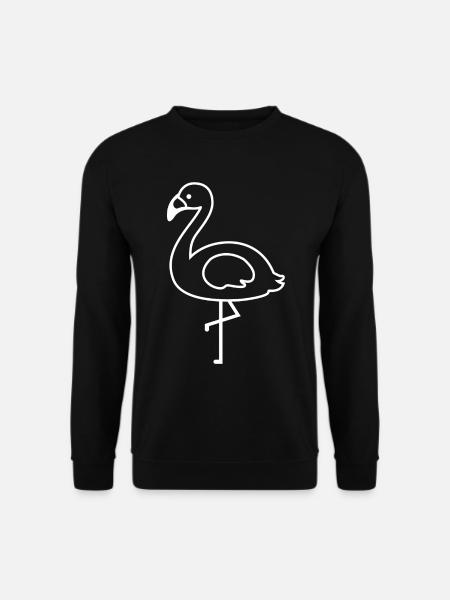 Flamingo Outline - Unisex Sweatshirt - black