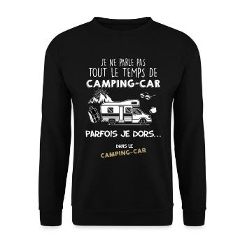 7 - camping-car humour sommeil.png - Sweat-shirt Unisexe - noir - Devant - Alina (178cm) & Michal (187cm)