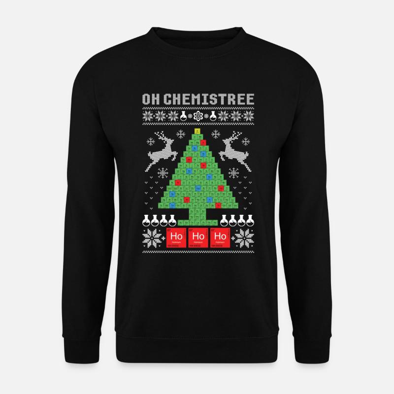 Oh Chemistree Hässliche Weihnachten - Unisex Pullover - Schwarz