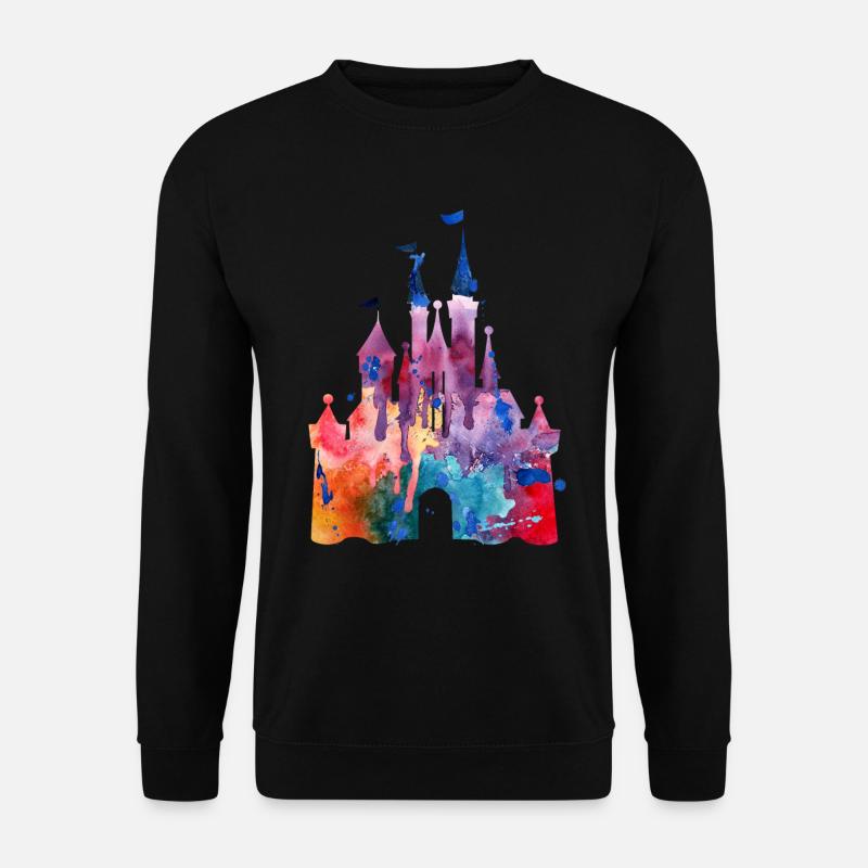 Aquarelle Princesse Château - Sweat-shirt Unisexe - noir