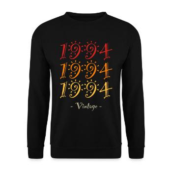 1994 vintage - Unisex Sweatshirt - black - Front - Alina (178cm) & Michal (187cm)